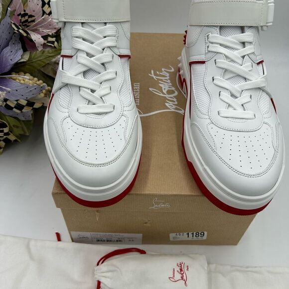 Men’s Christian Louboutin, Astroloubi leather sneakers, size 44 made in Italy - Picture 8 of 8